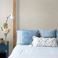 Exhale Faux Grasscloth Wallpaper Wallpaper A-Street Prints   