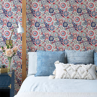 Lucy Floral Wallpaper Wallpaper A-Street Prints Double Roll Red 