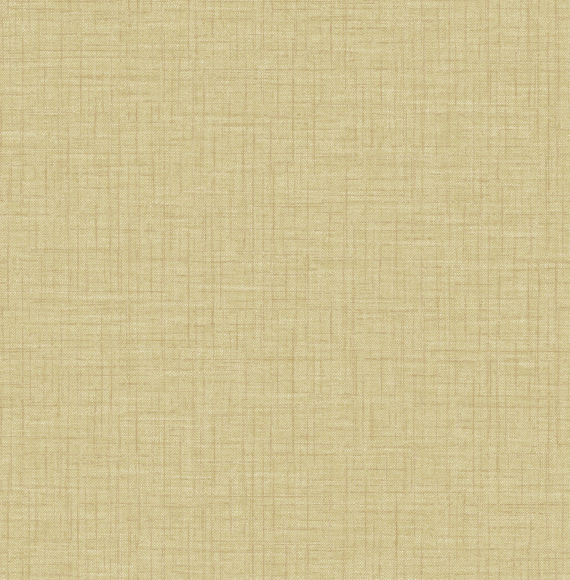 Jocelyn Faux Linen Wallpaper Wallpaper A-Street Prints Double Roll Yellow 