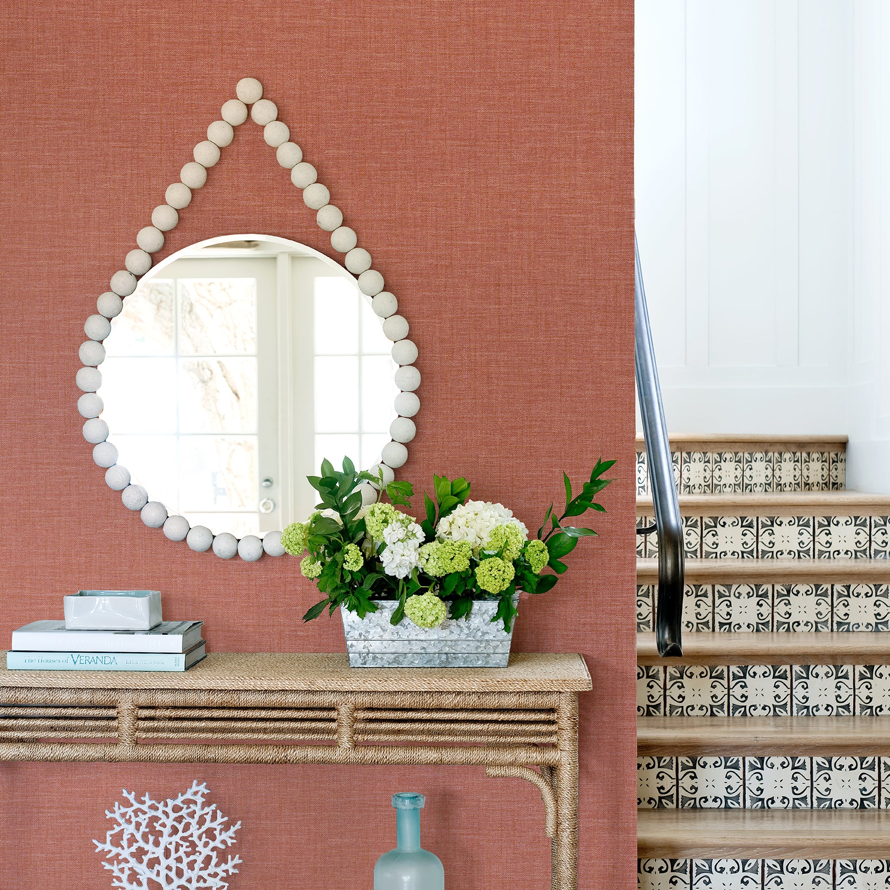Jocelyn Faux Linen Wallpaper Wallpaper A-Street Prints   