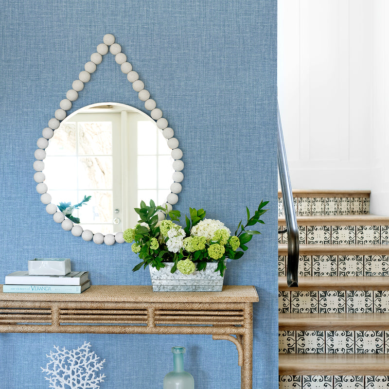 Jocelyn Faux Linen Wallpaper Wallpaper A-Street Prints   