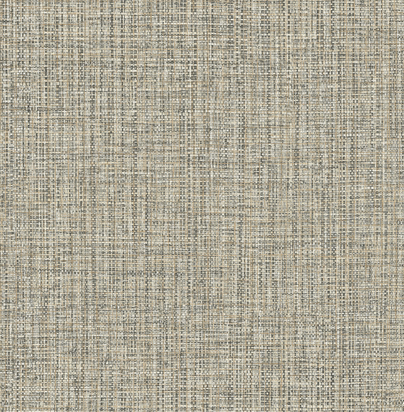 Rattan Coffee Woven Wallpaper Wallpaper A-Street Prints Double Roll Coffee 