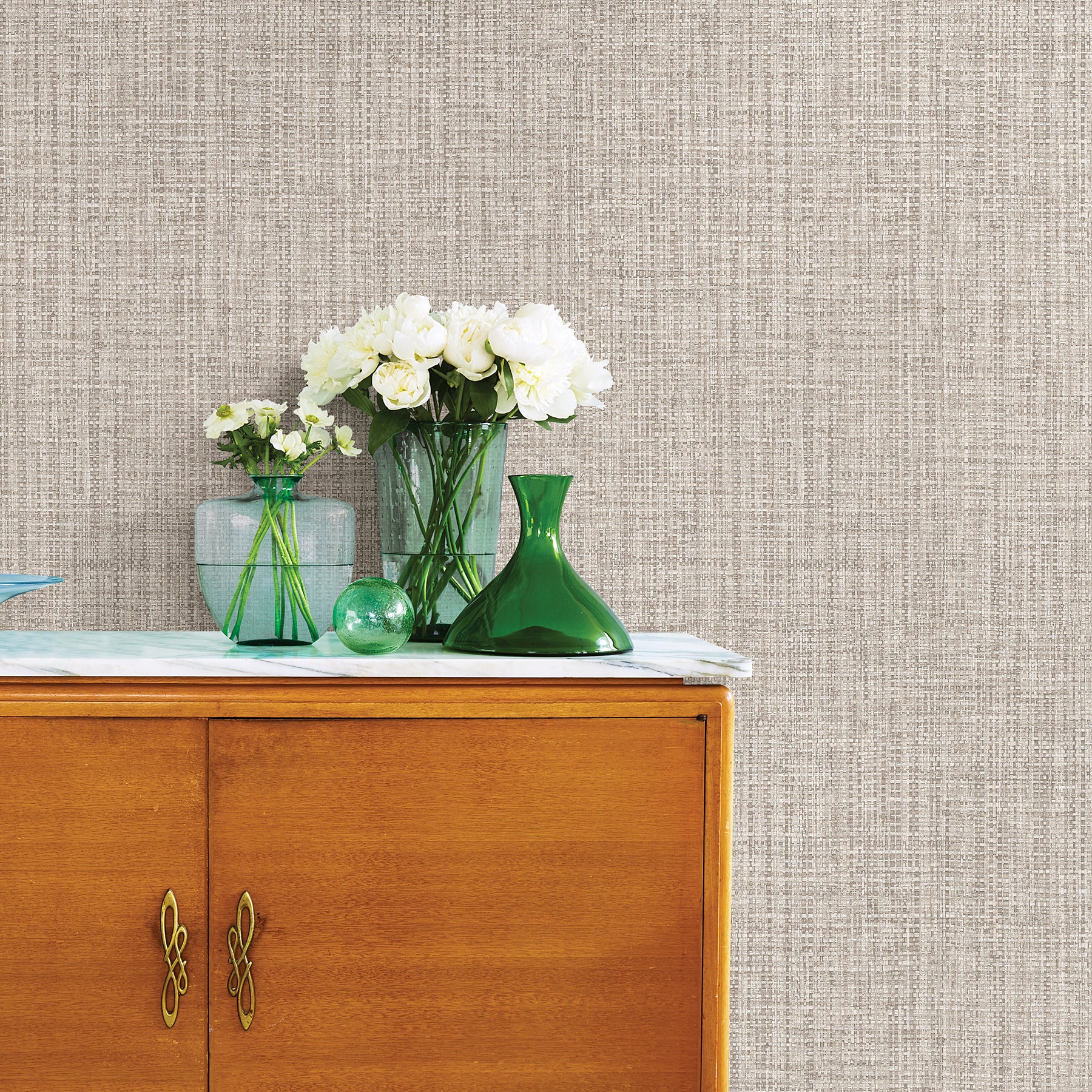 Rattan Coffee Woven Wallpaper Wallpaper A-Street Prints   