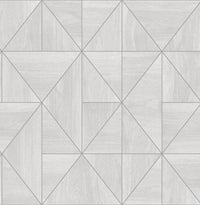 Cheverny Light Geometric Wood Wallpaper Wallpaper A-Street Prints Double Roll Light Grey 