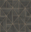 Cheverny Light Geometric Wood Wallpaper Wallpaper A-Street Prints Double Roll Dark Brown 