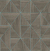 Cheverny Light Geometric Wood Wallpaper Wallpaper A-Street Prints Double Roll Coffee 