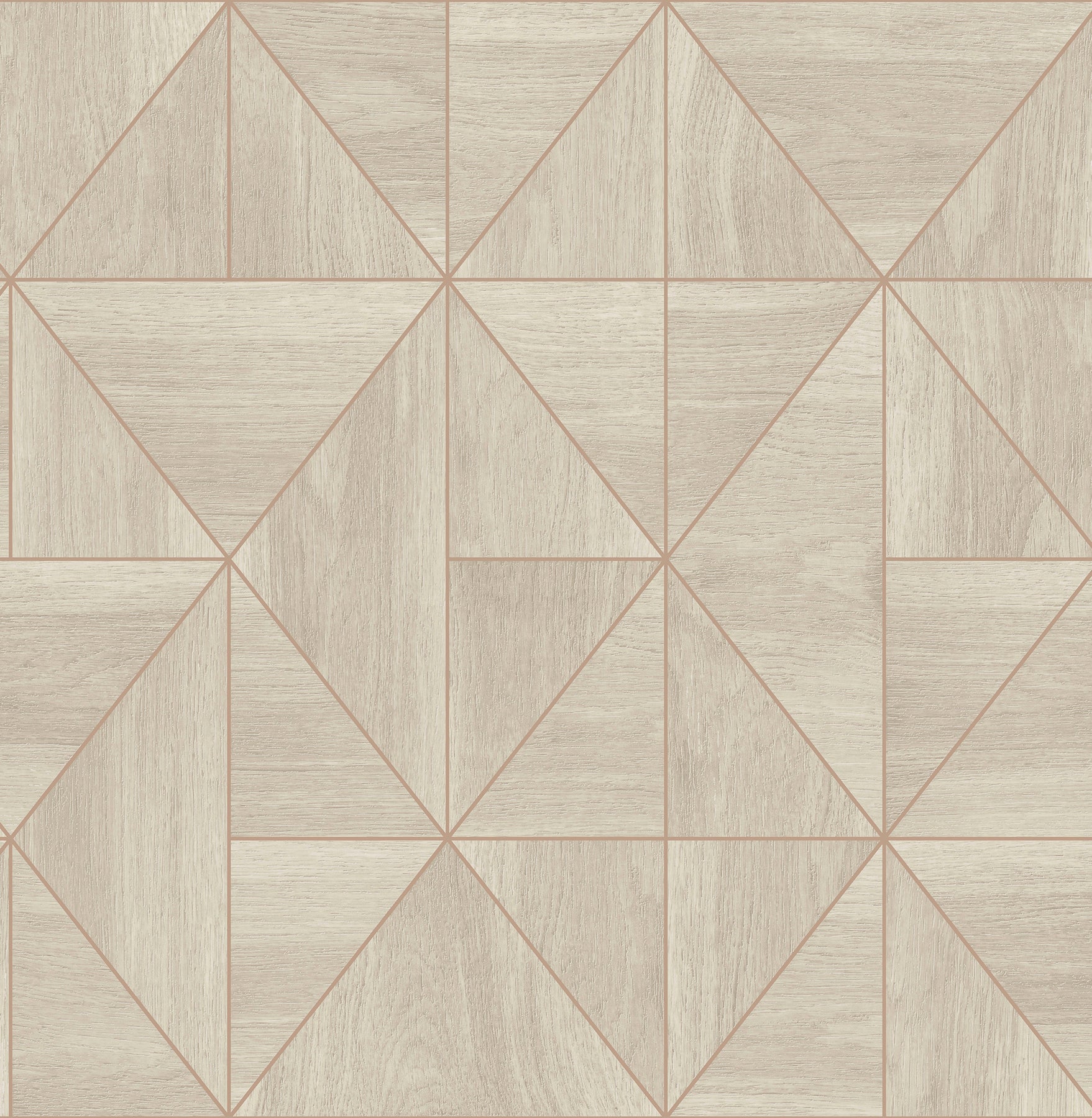 Cheverny Light Geometric Wood Wallpaper Wallpaper A-Street Prints Double Roll Cream 