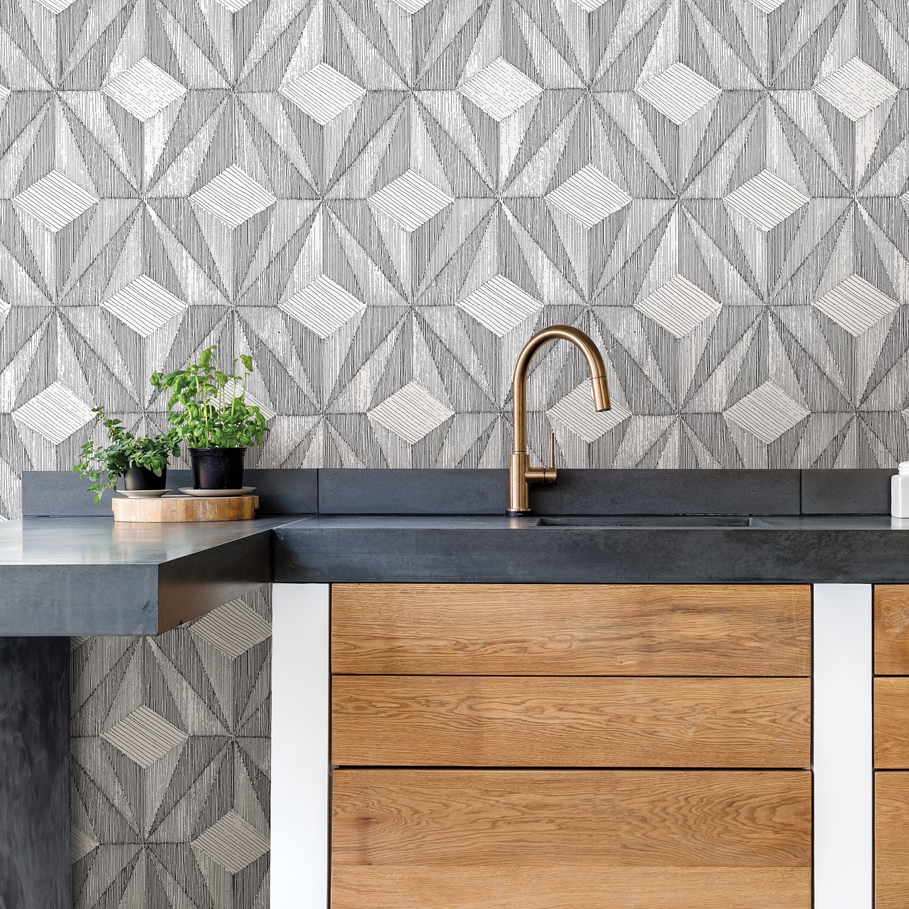Paragon Geometric Wallpaper Wallpaper A-Street Prints   