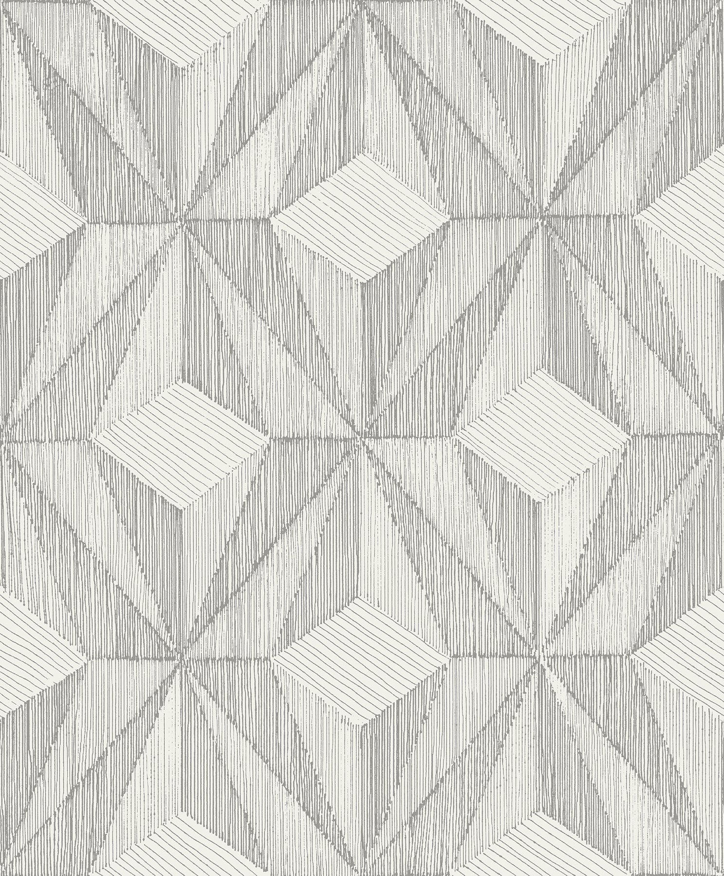 Paragon Geometric Wallpaper Wallpaper A-Street Prints Double Roll Silver 