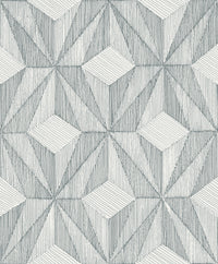 Paragon Geometric Wallpaper Wallpaper A-Street Prints Double Roll Slate 
