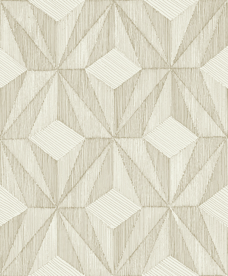 Paragon Geometric Wallpaper Wallpaper A-Street Prints Double Roll Gold 