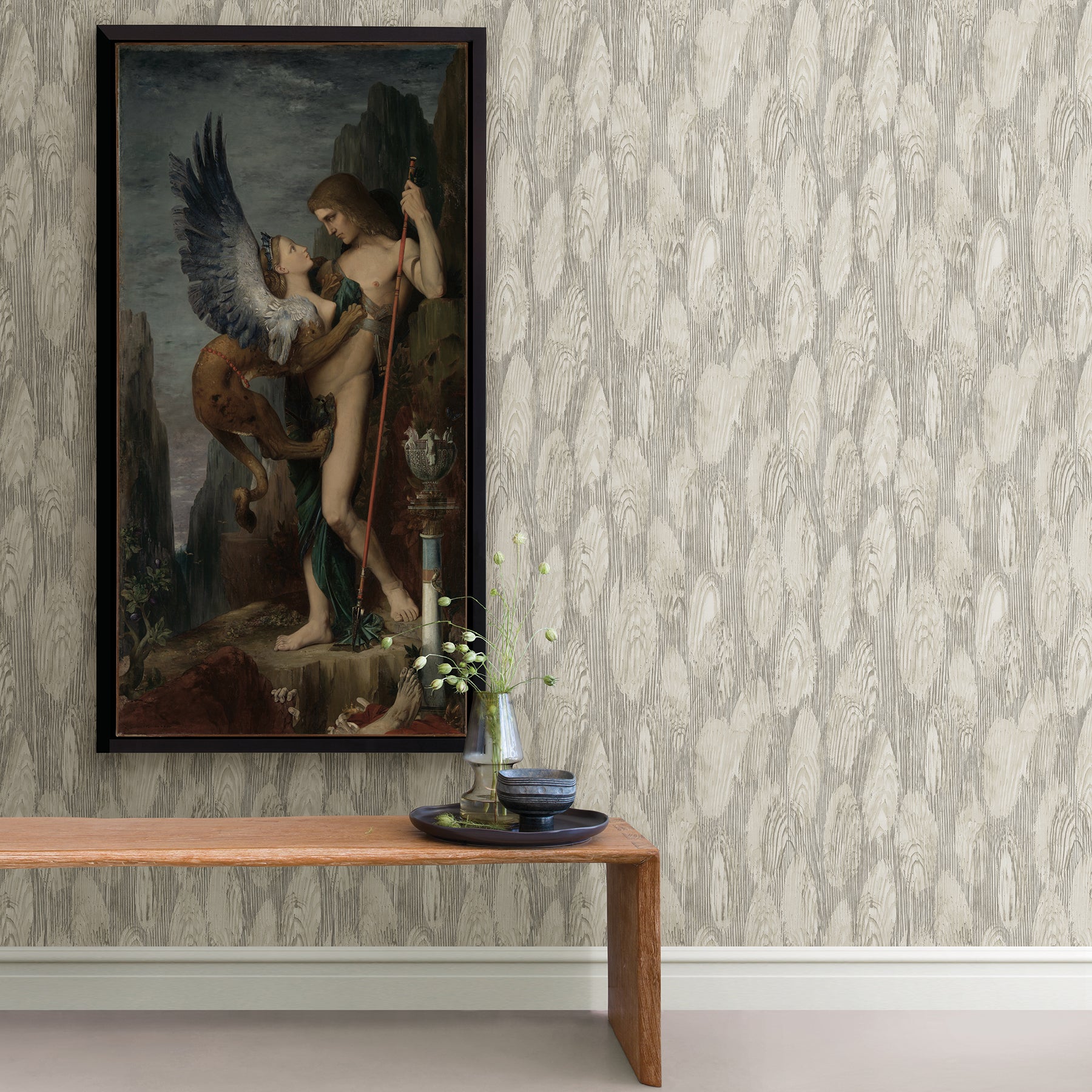 Monolith Abstract Wood Wallpaper Wallpaper A-Street Prints   