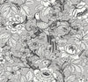 Beaufort Dove Peony Chinoiserie Wallpaper Wallpaper A-Street Prints Double Roll Silver 