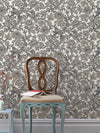 Beaufort Dove Peony Chinoiserie Wallpaper Wallpaper A-Street Prints   