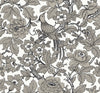 Beaufort Dove Peony Chinoiserie Wallpaper Wallpaper A-Street Prints Double Roll Black 