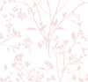 Southport Blush Delicate Branches Wallpaper Wallpaper A-Street Prints Double Roll Blush 