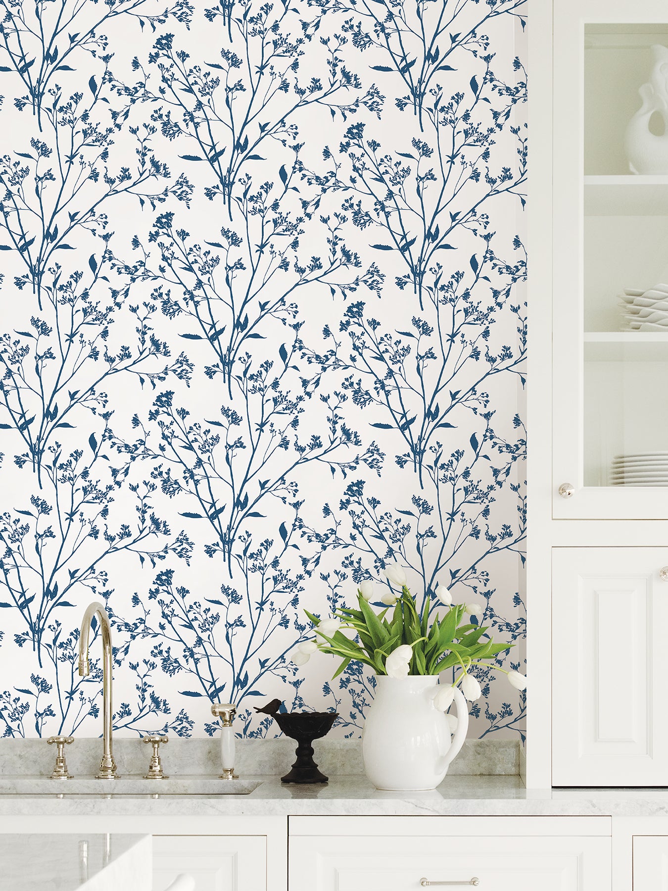Southport Blush Delicate Branches Wallpaper Wallpaper A-Street Prints   