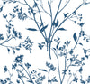 Southport Blush Delicate Branches Wallpaper Wallpaper A-Street Prints Double Roll Indigo 