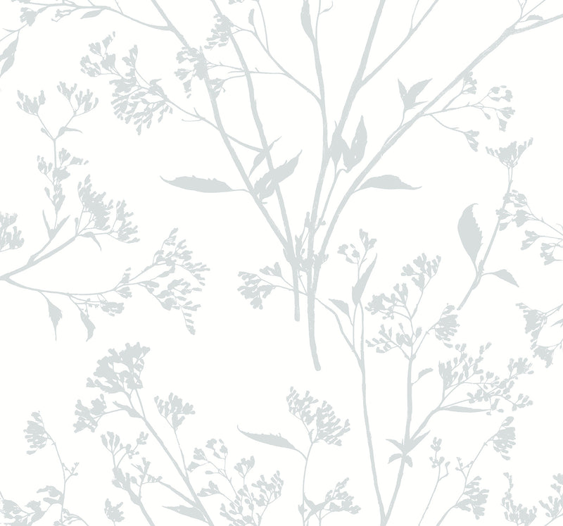 Southport Blush Delicate Branches Wallpaper Wallpaper A-Street Prints Double Roll Light Grey 
