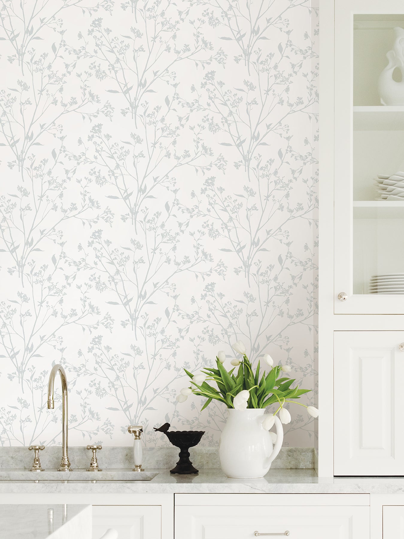 Southport Blush Delicate Branches Wallpaper Wallpaper A-Street Prints   