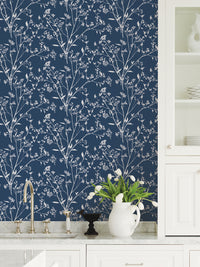 Southport Blush Delicate Branches Wallpaper Wallpaper A-Street Prints   
