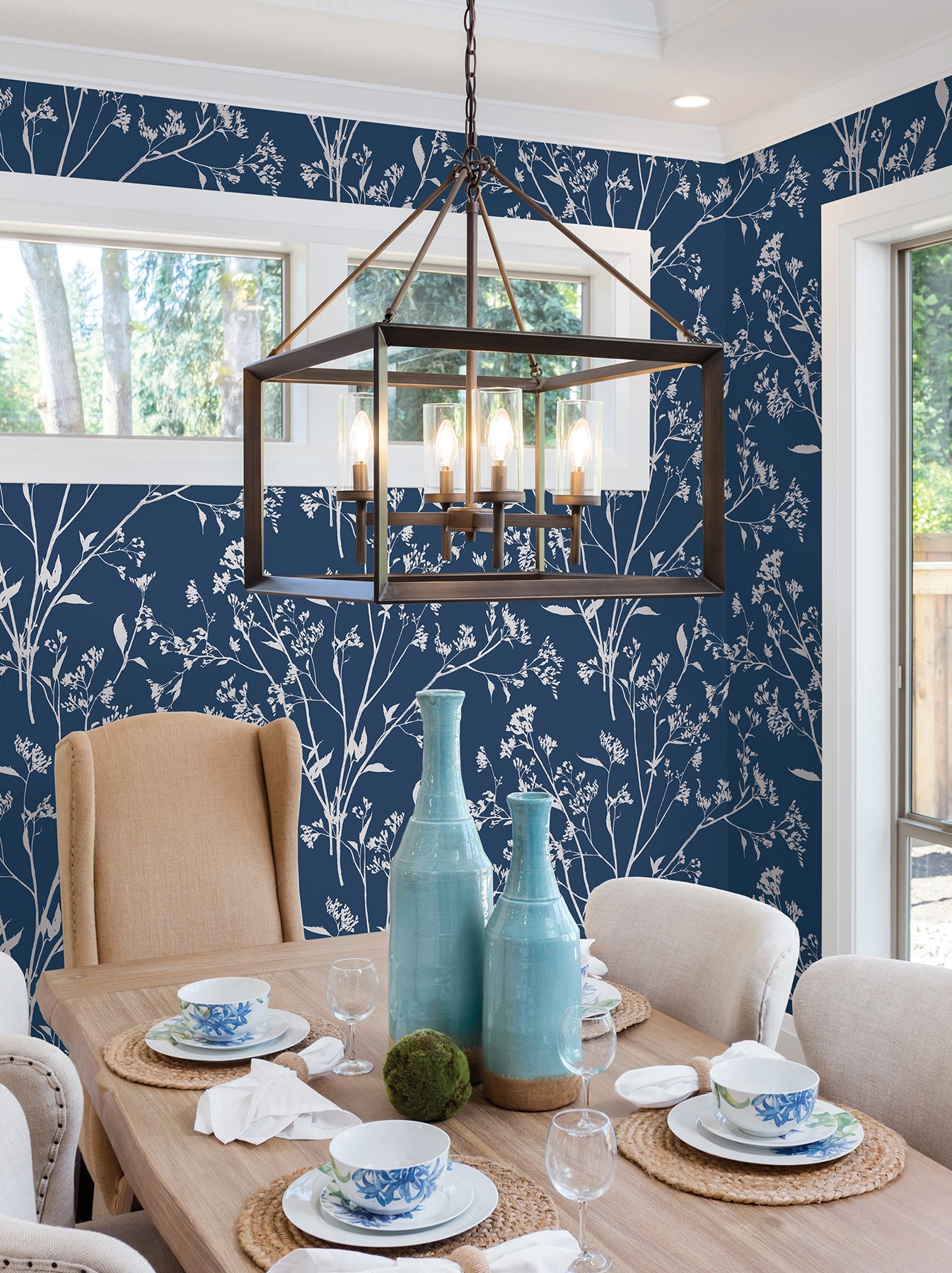 Southport Blush Delicate Branches Wallpaper Wallpaper A-Street Prints   