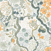 Ann Floral Vines Wallpaper Wallpaper A-Street Prints Double Roll Turquoise 