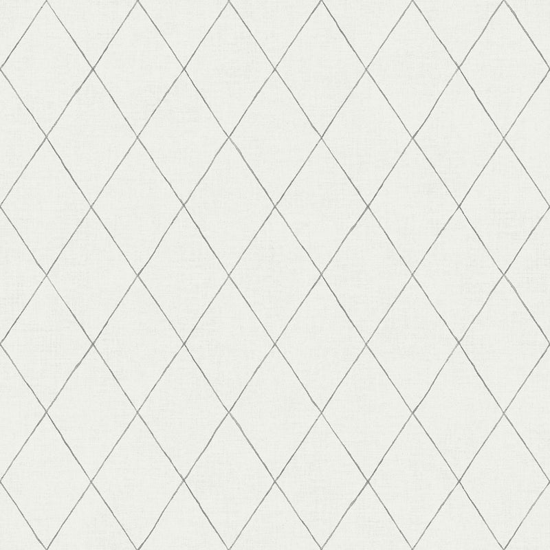 Rhombus Geometric Wallpaper Wallpaper A-Street Prints Double Roll Grey 