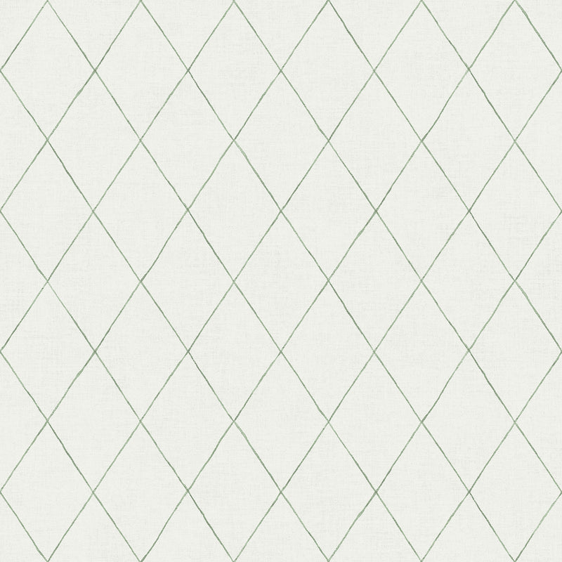 Rhombus Geometric Wallpaper Wallpaper A-Street Prints Double Roll Green 
