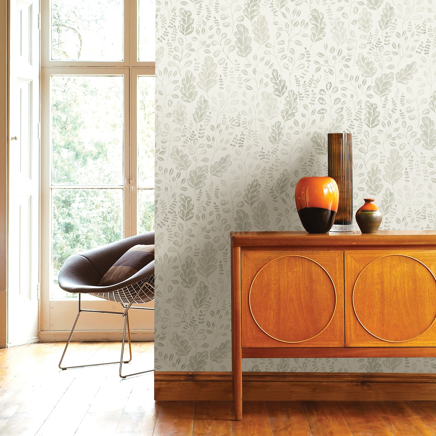 Isha Leaf Wallpaper Wallpaper A-Street Prints   