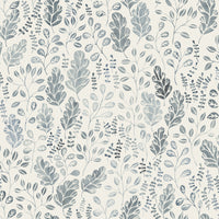 Isha Leaf Wallpaper Wallpaper A-Street Prints Double Roll Blue 