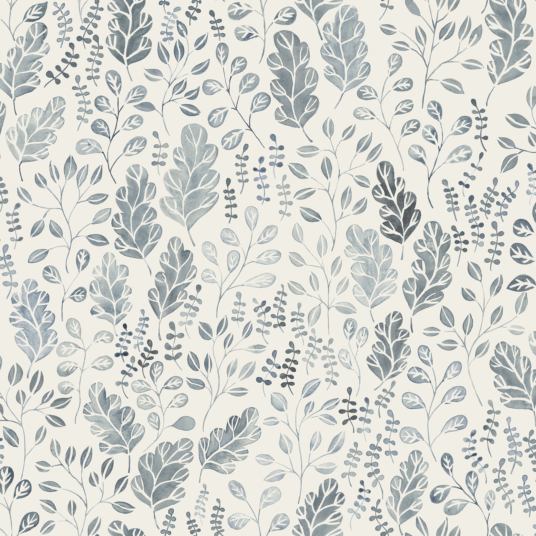 Isha Leaf Wallpaper Wallpaper A-Street Prints Double Roll Blue 