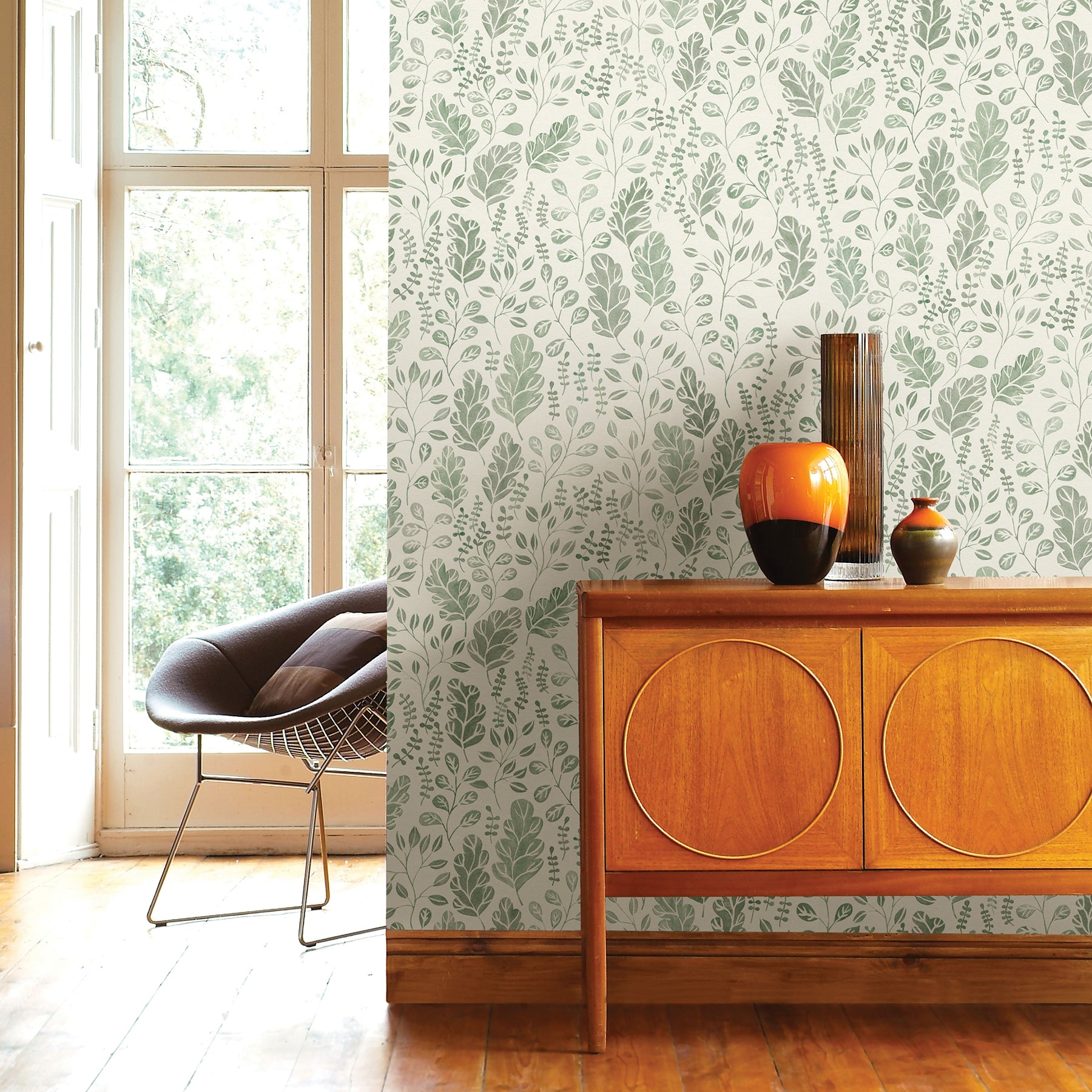 Isha Leaf Wallpaper Wallpaper A-Street Prints   