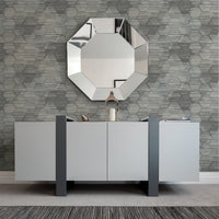 Jabari Geometric Faux Grassclot Wallpaper A-Street Prints   