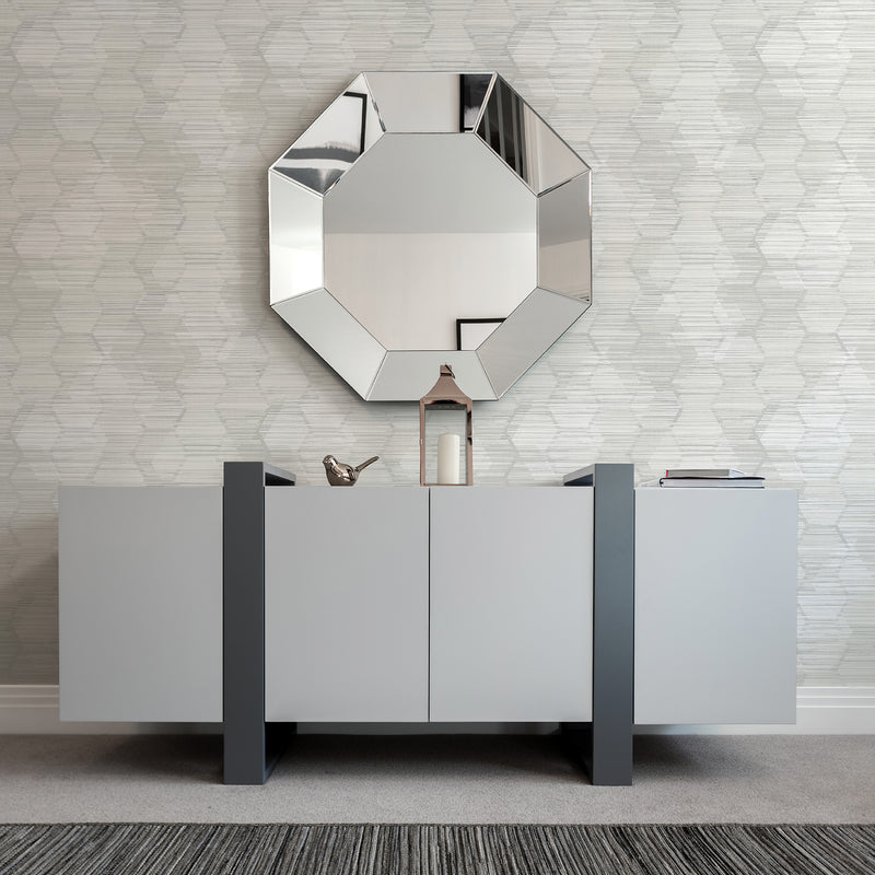 Jabari Geometric Faux Grassclot Wallpaper A-Street Prints   
