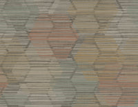 Jabari Geometric Faux Grassclot Wallpaper A-Street Prints Double Roll Brown 