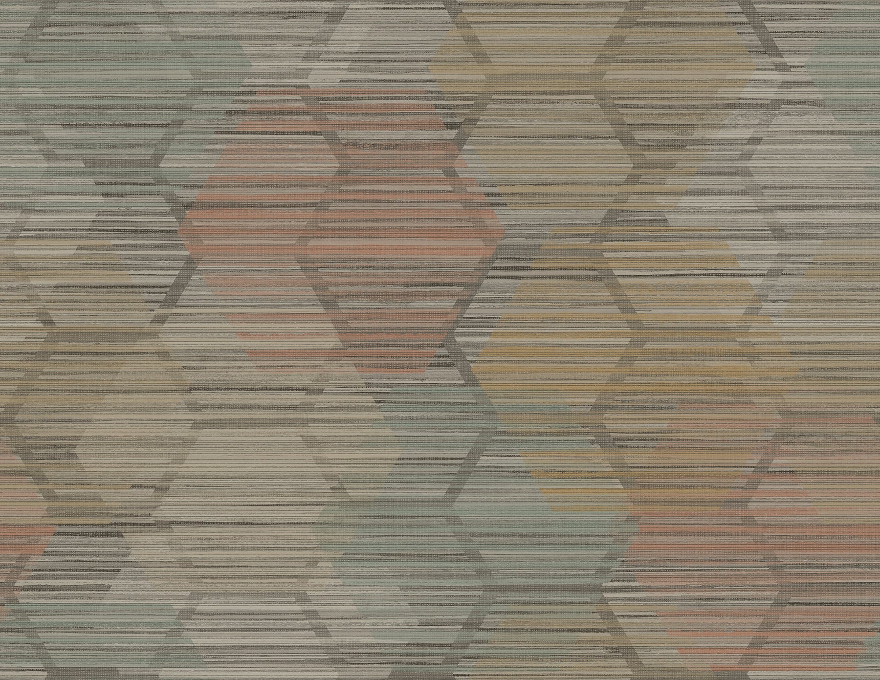Jabari Geometric Faux Grassclot Wallpaper A-Street Prints Double Roll Brown 