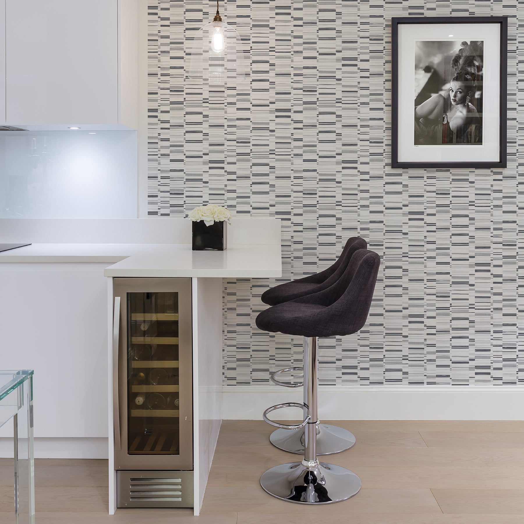 Fresnaye Linen Stripe Wallpaper Wallpaper A-Street Prints   