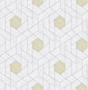 Granada Geometric Wallpaper Wallpaper A-Street Prints Double Roll Silver 