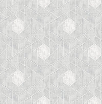 Granada Geometric Wallpaper Wallpaper A-Street Prints Double Roll Light Grey 