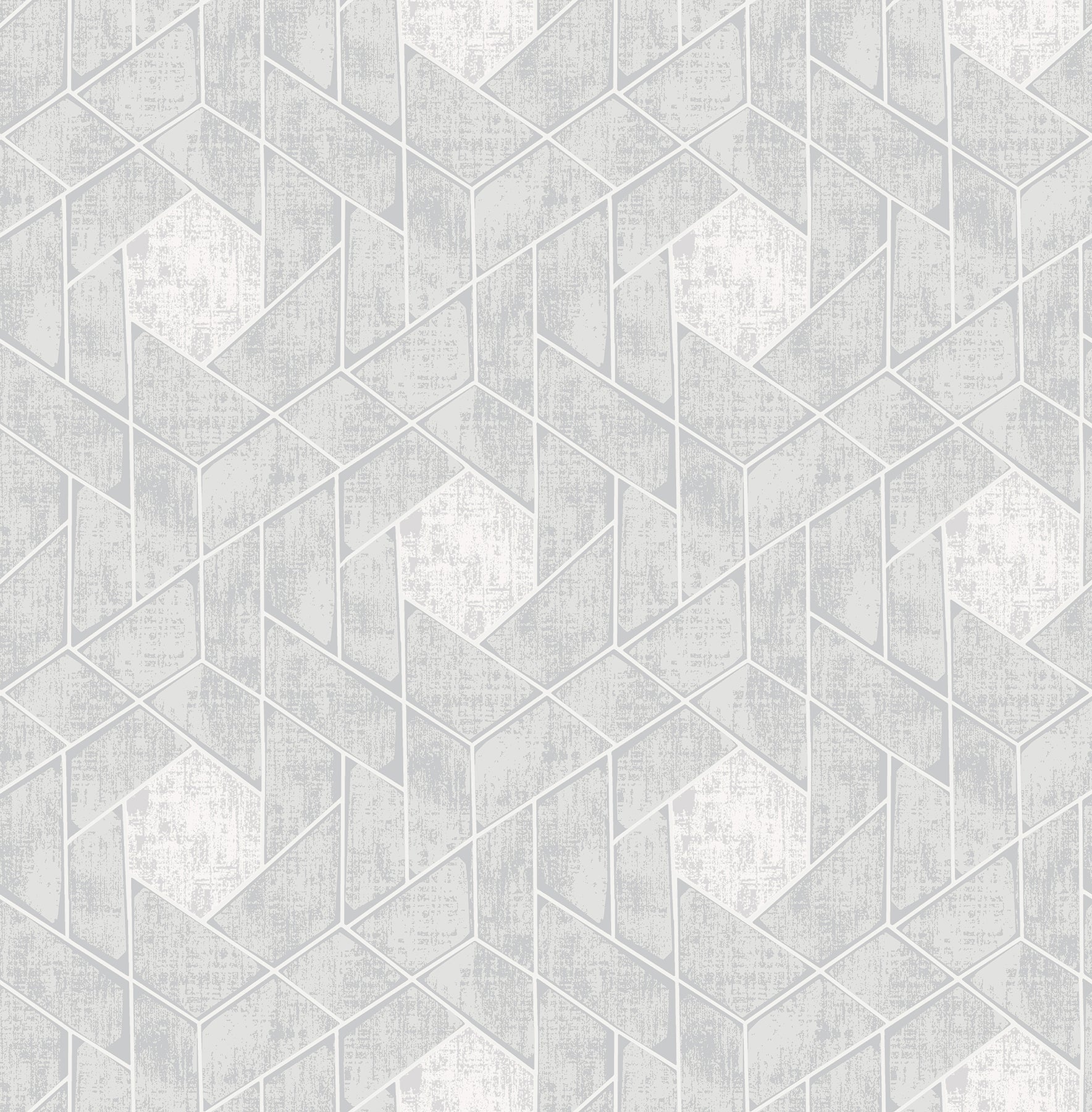 Granada Geometric Wallpaper Wallpaper A-Street Prints Double Roll Light Grey 