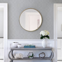 Ballard Pewter Geometric Wallpaper Wallpaper A-Street Prints   