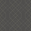 Ballard Pewter Geometric Wallpaper Wallpaper A-Street Prints Double Roll Grey 