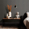 Ballard Pewter Geometric Wallpaper Wallpaper A-Street Prints   