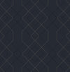 Ballard Pewter Geometric Wallpaper Wallpaper A-Street Prints Double Roll Indigo 