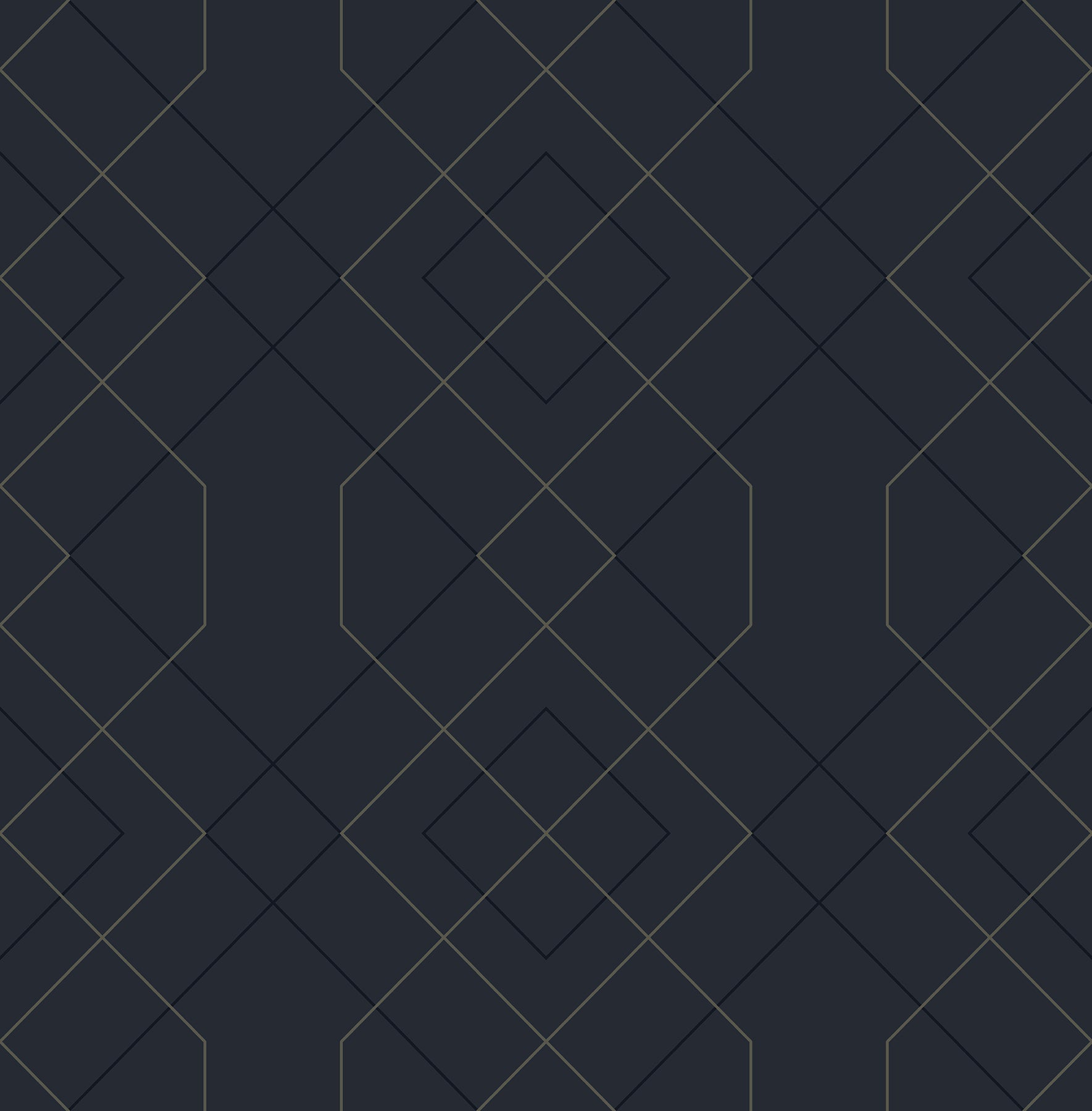 Ballard Pewter Geometric Wallpaper Wallpaper A-Street Prints Double Roll Indigo 