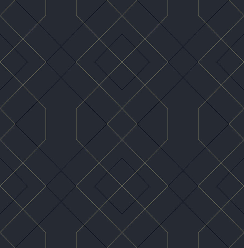 Ballard Pewter Geometric Wallpaper Wallpaper A-Street Prints Double Roll Indigo 