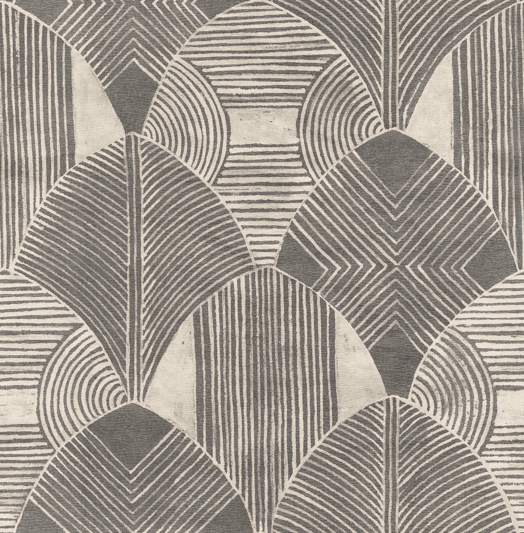 Westport Coffee Geometric Wallpaper Wallpaper A-Street Prints Double Roll Charcoal 