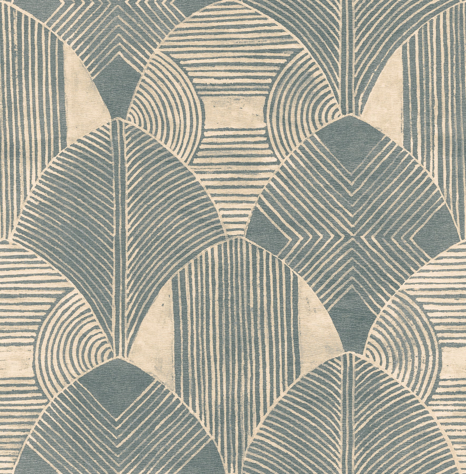 Westport Coffee Geometric Wallpaper Wallpaper A-Street Prints Double Roll Teal 