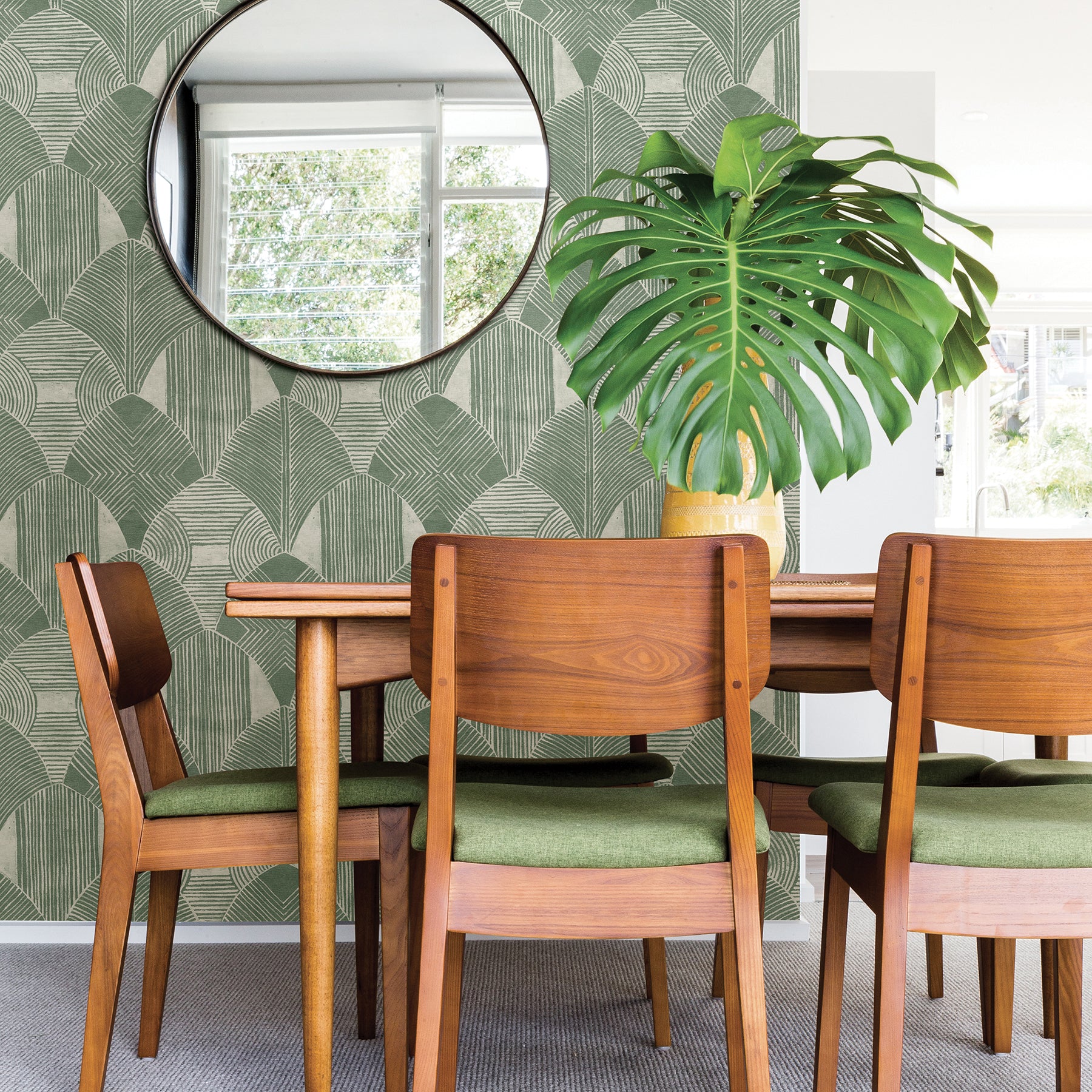Westport Coffee Geometric Wallpaper Wallpaper A-Street Prints   